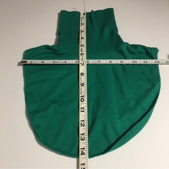 Vtg Unisex Specialty house green turtleneck fold over Dickie cotton blend - Picture 4 of 5